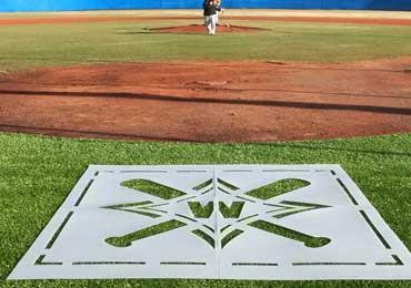 Baseball home plate stencil.