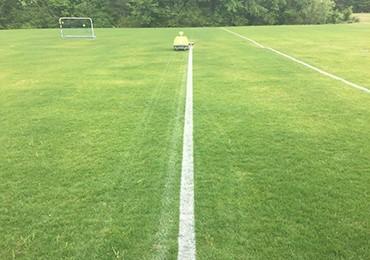 robot paint formulated bright white durable soccer field lines