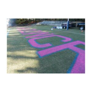 Aerosol field marking paint endzone painting stencil.