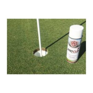 White paint for golf putting hole painting dirt.