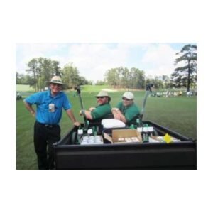 Golf course marking paint used by prestigious golf courses.