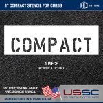 4 inch compact stencil for curbs