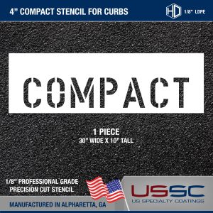 4 inch compact stencil for curbs