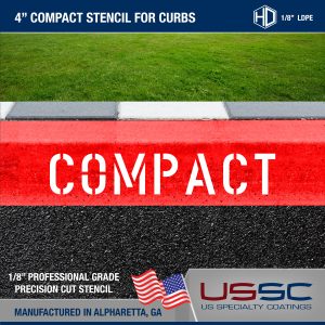 4 inch COMPACT Stencil for Curbs - Image 3
