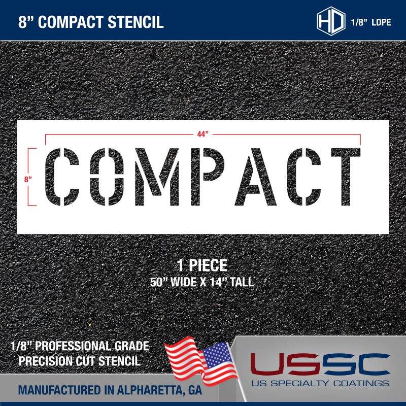 8 inch COMPACT stencil dimensions