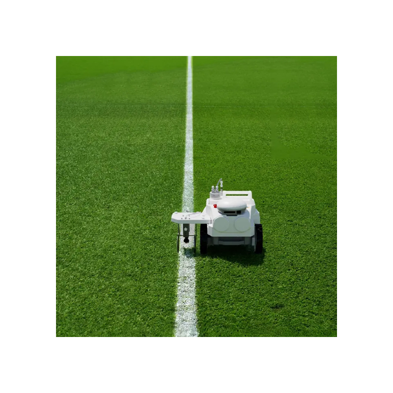 sharp crisp accurate repeatable lines painting soccer athletic lacrosse complex high school professional football team stadium lines using potable small low cost simple autonomous line marking robot.