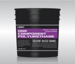 Black Container Of One-Component Polyurethane Concrete And Metal Paint