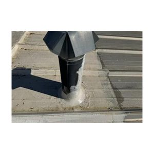 Metal Roof Vent Sealed With Protective Coating At Base