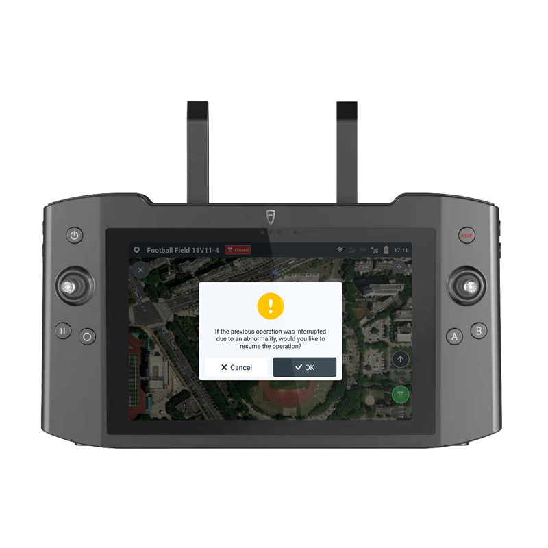 Display control panel of FJD RM 21 autonomous lawn mower athletic field line marking sprayer striping machine autonomous.