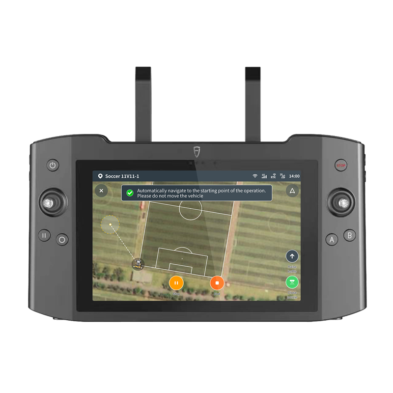 Autonomous grass cutting lawn mower homw estates golf courses soccer football rugby athletic fields complex commercial automatic robotic mower.