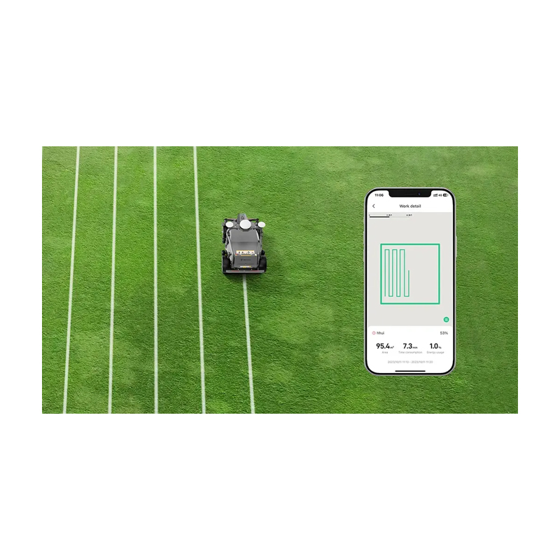 app control schedule mowing painting with autonomous grass mower athletic field paint sprayer