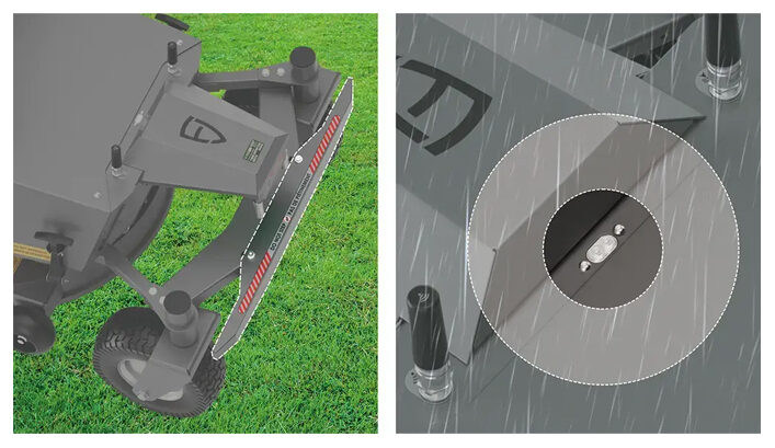 FJD RM 21 robot autonomous mower grass cutter most powerful robot to cut grass paint athletic fields available in the US at the best price from distributor.