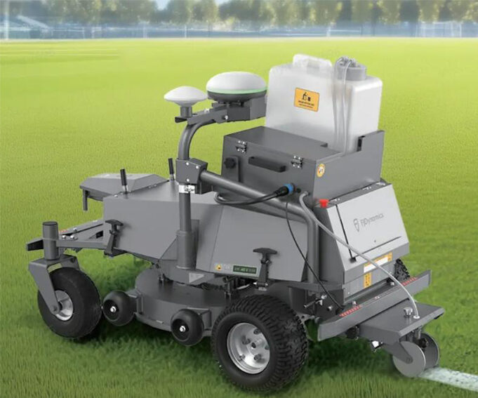 FJD RM 21 painting line marking lines on soccer football lacrosse baseball natural grass fields.