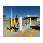 airport lines painted with chlorinated rubber resin paint chemical resistant abrasion wear resistant.