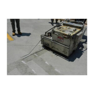 spray application of fast dry thermoplastic traffic paint primer.