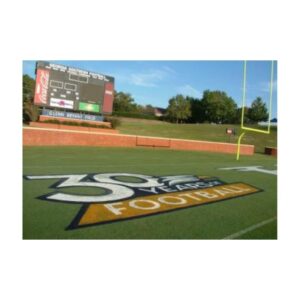 Georgia southern football field grass paint logo painting.