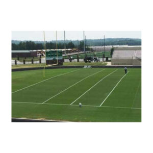 Football Field Marked With Crisp White Line Striping
