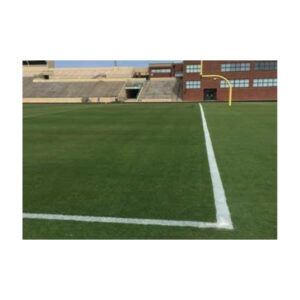 Bright White Sideline Painted On Sports Field Turf