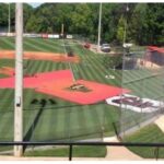 High School Softball Baseball Athletic Field Paint Custom Field Logo Stencils.