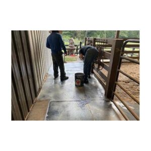 Brush Roller Application Of Rubber Mat Repair Liquid Coating Paint