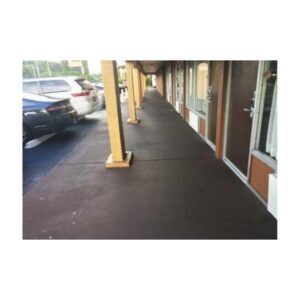 Painting Of Concrete Hotel Motel Breeze Way.
