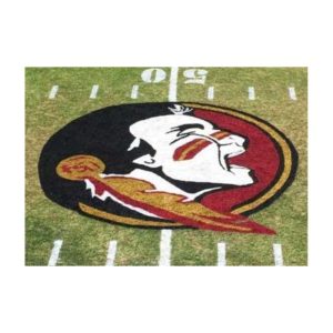 Florida State University Mascot Logo Painted On A Football Field