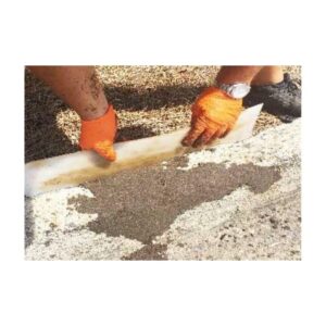 Plastic Form Liner To Pack Shape Form The Concrete Curb Patch.