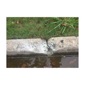 Drilling Nails Screws Impact Wrench To Support Rebar Concrete Curb Patch.