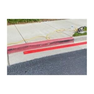 Protect Curbs Road Street Parking Lot Deck Concrete Red Color.