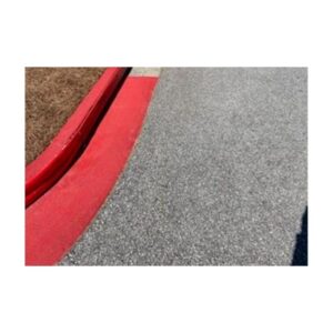 Easy To Install Curb Protection 10 Foot Plastic Strips And Bright Red Curb Painting.
