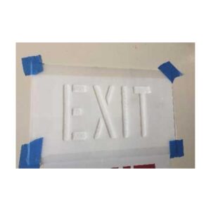 Custom Cut Stencil Sign Font Exit Design Signage For Glow In Dark Paints.