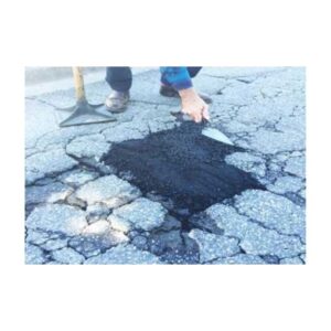 Spread Street Road Highway Deck Drive Way Pot Hole Repair Using Trowel.
