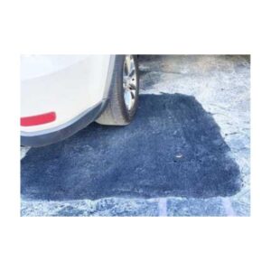 Car Parked On Blue-Colored Pavement Sealing Treatment