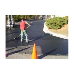 Application Of Asphalt Sealer Repair Coating.