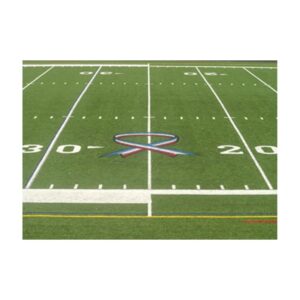 Flag stencil ribbon permanent aerosol synthetic field lining striping paint.