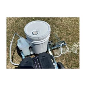 After Spraying White Lines Cleaning Out Spray Line Marking Paint Striping Machine Liner.