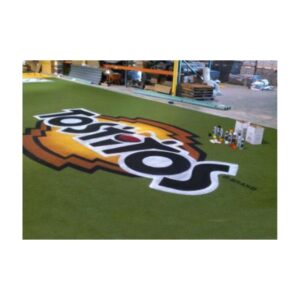 Tostitos Logo Painted With Ussc Stencil Aerosol Paint.