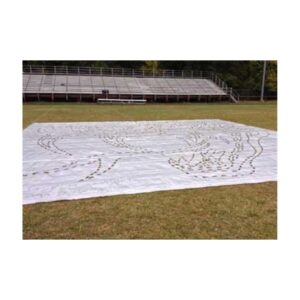 Custom Midfield Logo Stencil Football Field.