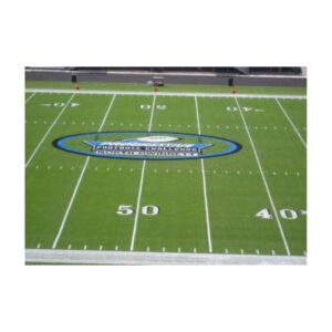 Football Field Midfield Logo Stencil