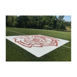 Custom Mascot Stencil Manufactured For Synthetic Field Turf Football Field.