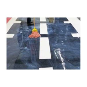 Effective Green Floor Wax Stripper Thinned With Water.