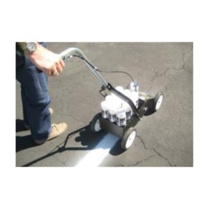 Parking Lot Aerosol Can Paint Striping Machine.
