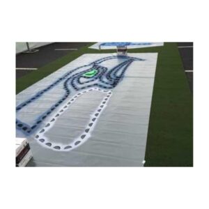 Custom Logo Stencils Paints Applied By Ussc For Superbowl Event Party 2015.