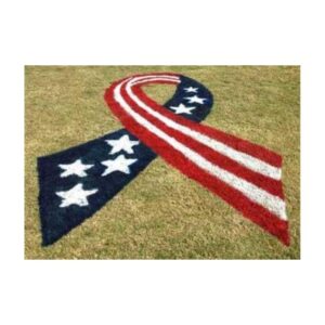 American Flag Stencil Red White Blue Paint.