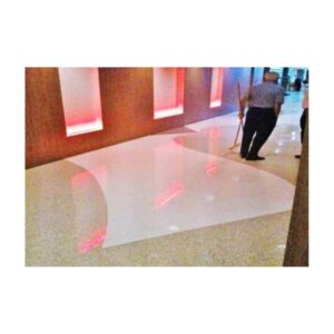 Shiny Sealed Indoor Flooring With Person Walking