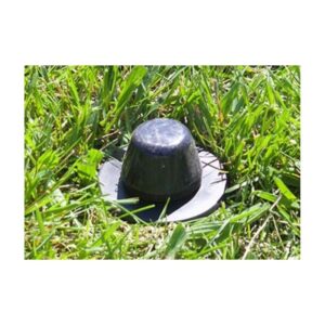 Ground Marker Plastic Socket Pushed Down Flush To The Ground.