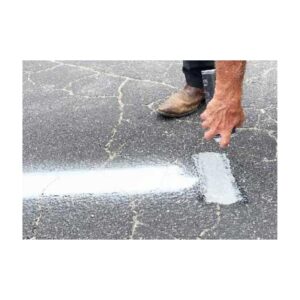 Marking Paint With Reflective Glass Beads For Safety.