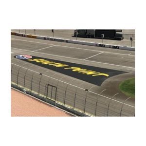 Paint Custom Logos On Grass Asphalt Concrete.