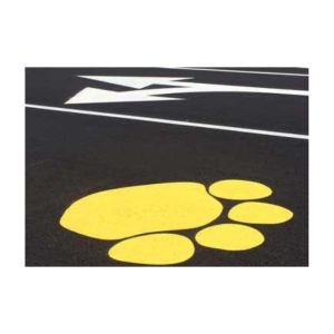 Top Quality Parking Lot Traffic Line Marking Paint High School Paw Logo.