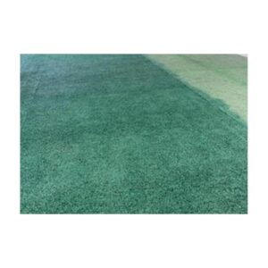 cover up old inlaid lines on synthetic turf with dura stripe aerosol then paint entire turf field green with permanent dye paint